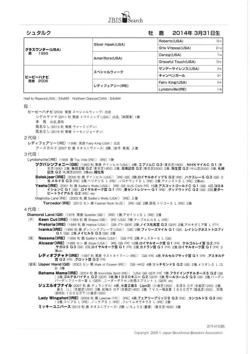 シュタルク Stark 牡 3歳 ※中央競馬 登録抹消 | サラブレッド
