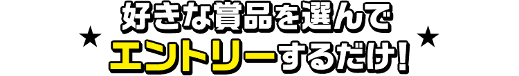 好きな賞品を選んで エントリーするだけ！