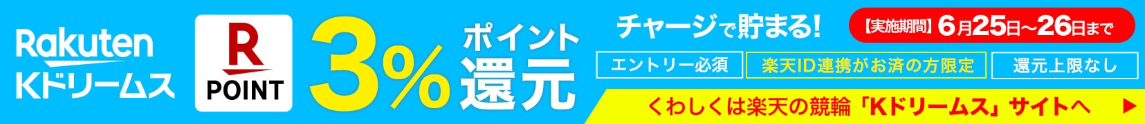 2021年6月月末　Kドリチャージで3％還元キャンペーン