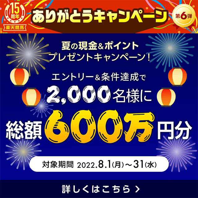 【2,000名様に総額600万円分！夏の現金＆ポイントプレゼントキャンペーン！