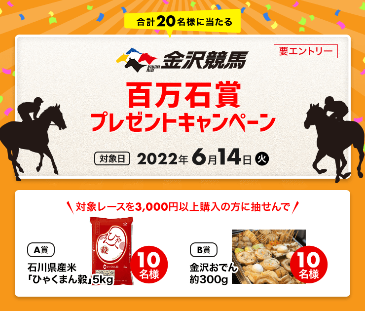 金沢競馬：百万石賞プレゼントキャンペーン（2022）