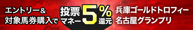 【2日連続ダートグレード競走】投票マネーで5％還元キャンペーン！