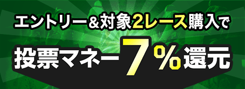 【兵庫チャンピオンシップ&かしわ記念】投票マネーで最大７％還元キャンペーン！