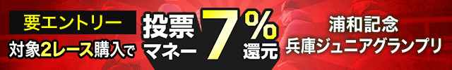 【浦和記念＆兵庫ジュニアグランプリ】が最大7％還元！さらに投票マネー最大1万円分のチャンス！