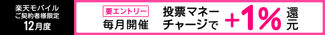 【毎月開催】【楽天モバイルご契約者様限定】チャージで楽天ポイント1%還元キャンペーン(2025年12月)