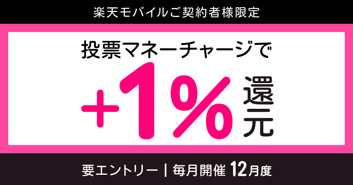 【毎月開催】【楽天モバイルご契約者様限定】チャージで楽天ポイント1%還元キャンペーン