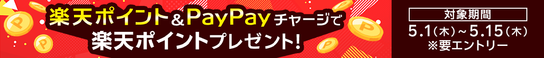 楽天ポイント&PayPayチャージでポイントプレゼント！
