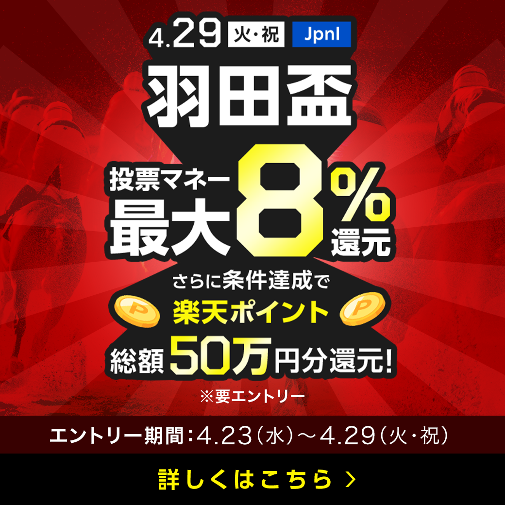 【羽田盃】が最大8％還元！さらに抽せんで楽天ポイント総額50万円分還元！