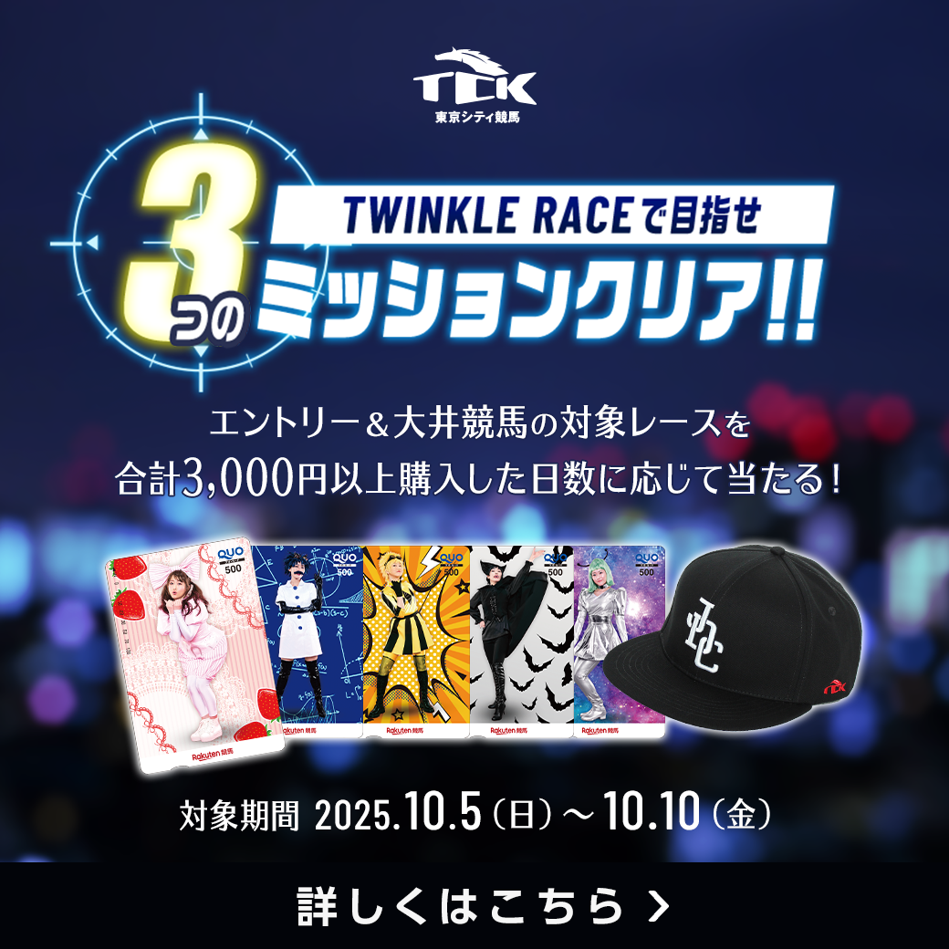 【TWINKLE RACE 3つのミッションクリア！キャンペーン】