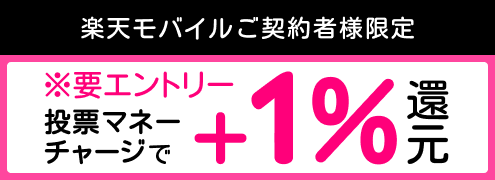 【毎月開催】【楽天モバイルご契約者様限定】チャージで楽天ポイント1%還元キャンペーン（2026年1月）