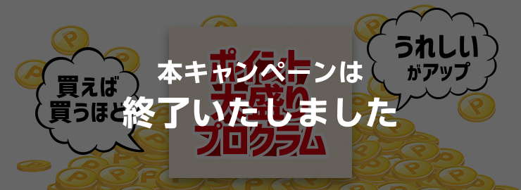 ポイント大盛りプログラム終了のお知らせ