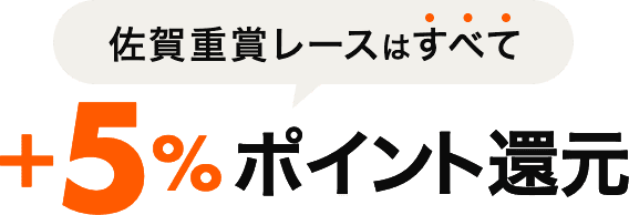 佐賀競馬購入で+5%ポイント還元