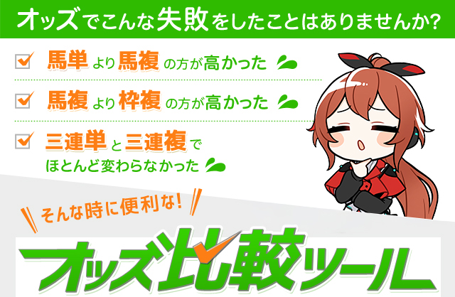 オッズ比較ツール:ガイド:楽天競馬
