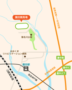 園田競馬場：地図