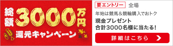 総額3,000万円還元！楽天競馬×Kドリームス共同キャンペーン