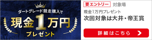 ダートグレード競走購入で現金1万円プレゼント（2022年6月）