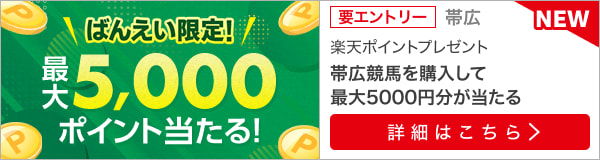 ばんえい競馬投票キャンペーン！500名様に最大5000ポイント！（2023年5月）