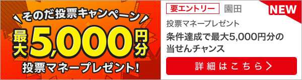 そのだけいば投票マネーチャレンジキャンペーン（10月）