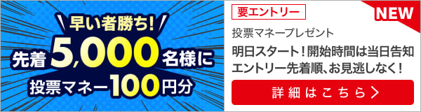 【もうすぐ2日連続ダートグレード競走】先着5,000名様限定！投票マネープレゼントキャンペーン！（2023年12月第2弾）