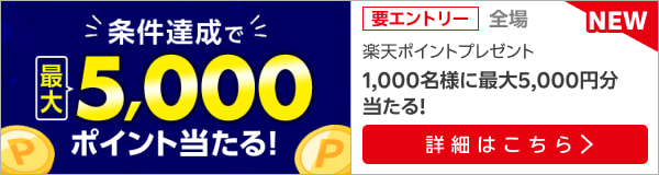 購入日数によって当せん確率アップ！1000名様に最大5000ポイントキャンペーン